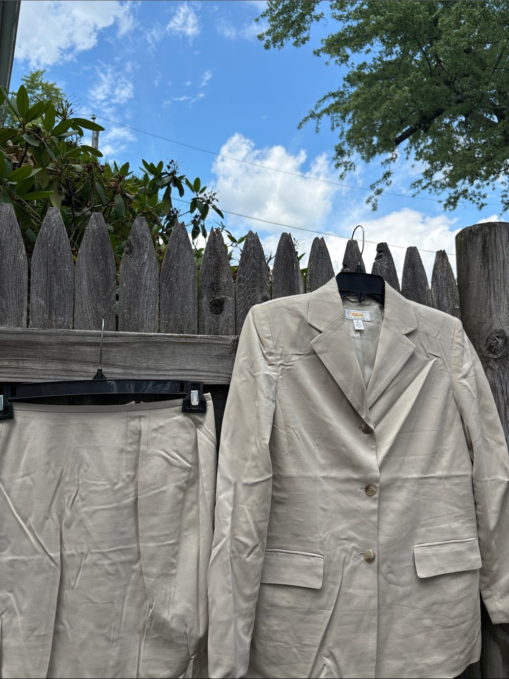 Talbots size 8P blazer, 10P skirt suit set.